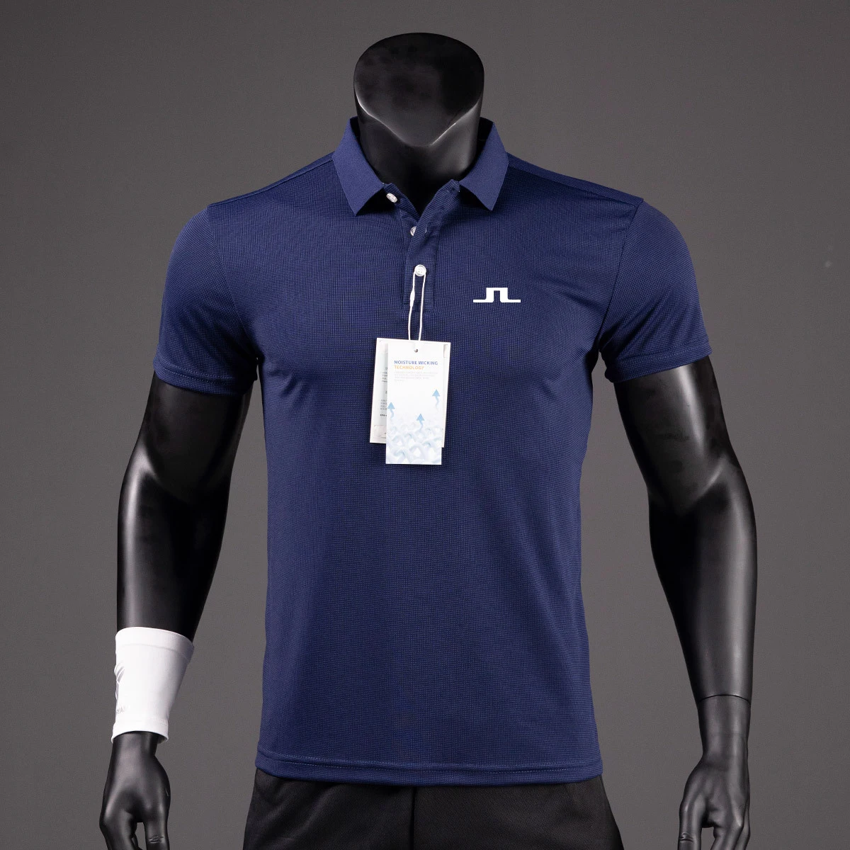 2023 Men's Polo Shirt Summer Quick Dried Sports Jersey Polo Shirt Women's Golf Breathable Polo Neck Reflective Stripe T-shirt