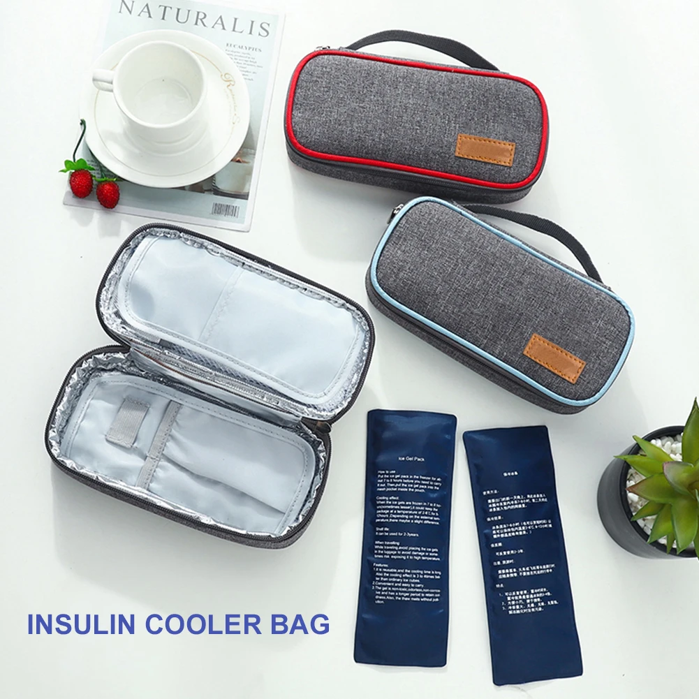 

Portable Oxford Cloth Insulin Glaciated Cold Storage Bag Medicine Travel Pocket Cooler Bag Pack Drug Freezer For Diabetes People