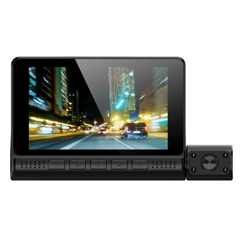 

Driving Recorder,Car Driving Recorder 3 Lens 1080P HD Screen Auto Video Recorder DVR Camera 24H Monitor