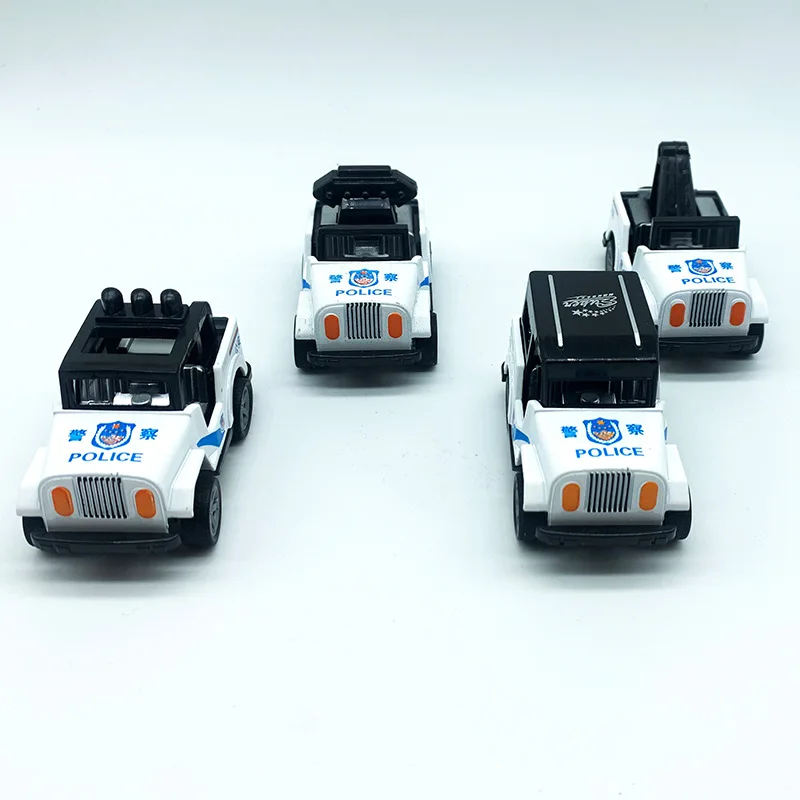 

4pcs Children's Toy Car Set All Kinds of Car Models Alloy Car Racing Police Car Fire Truck Engineering Vehicle