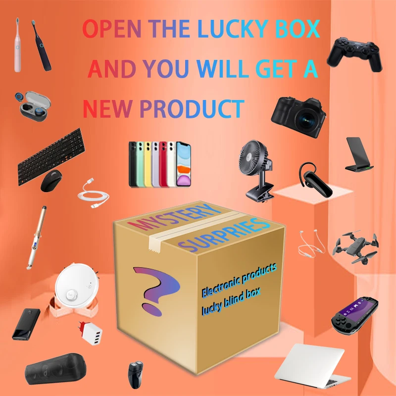 

2022 Lucky Mystery Boxes High Quality Gift Random Different Electronic Products More Most Popular Digital Home Item Gift Box