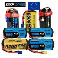 DXF 1/2PCS HV Lipo 4S Battery 14.8V 15.2V 6500mAh 7000mAh 8000mAh 8400mAh 9200mAh 10000mAh for RC 1/10 Buggy Arrma XXMAX Car