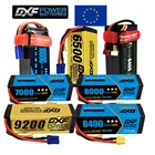 DXF 12 шт. HV Lipo 4S аккумулятор 14,8 в 15,2 в 6500 мАч 7000 мАч 8000 мАч 8400 мАч 9200 мАч 10000 мАч для радиоуправляемого автомобиля 110 Багги Arrma XXMAX