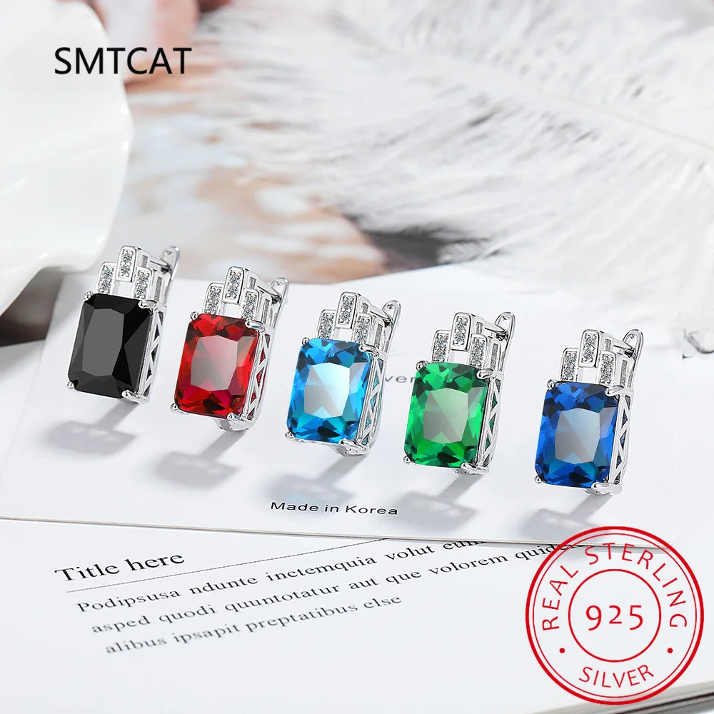 Изумрудная огранка натуральный синий топаз гранат сапфир рубин изумруд