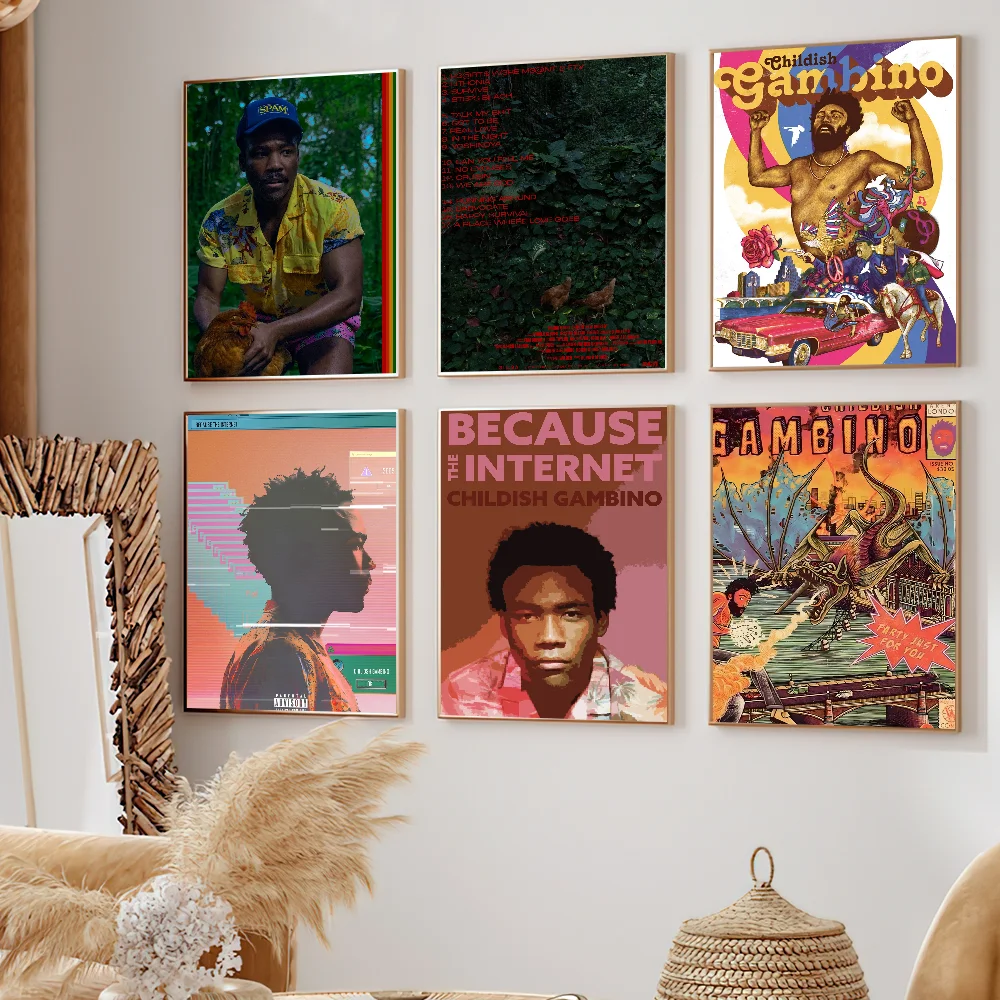 Рэпер C-Детский Гамбино Будо Каменный Плакат Домашние Принты Настенная Картина