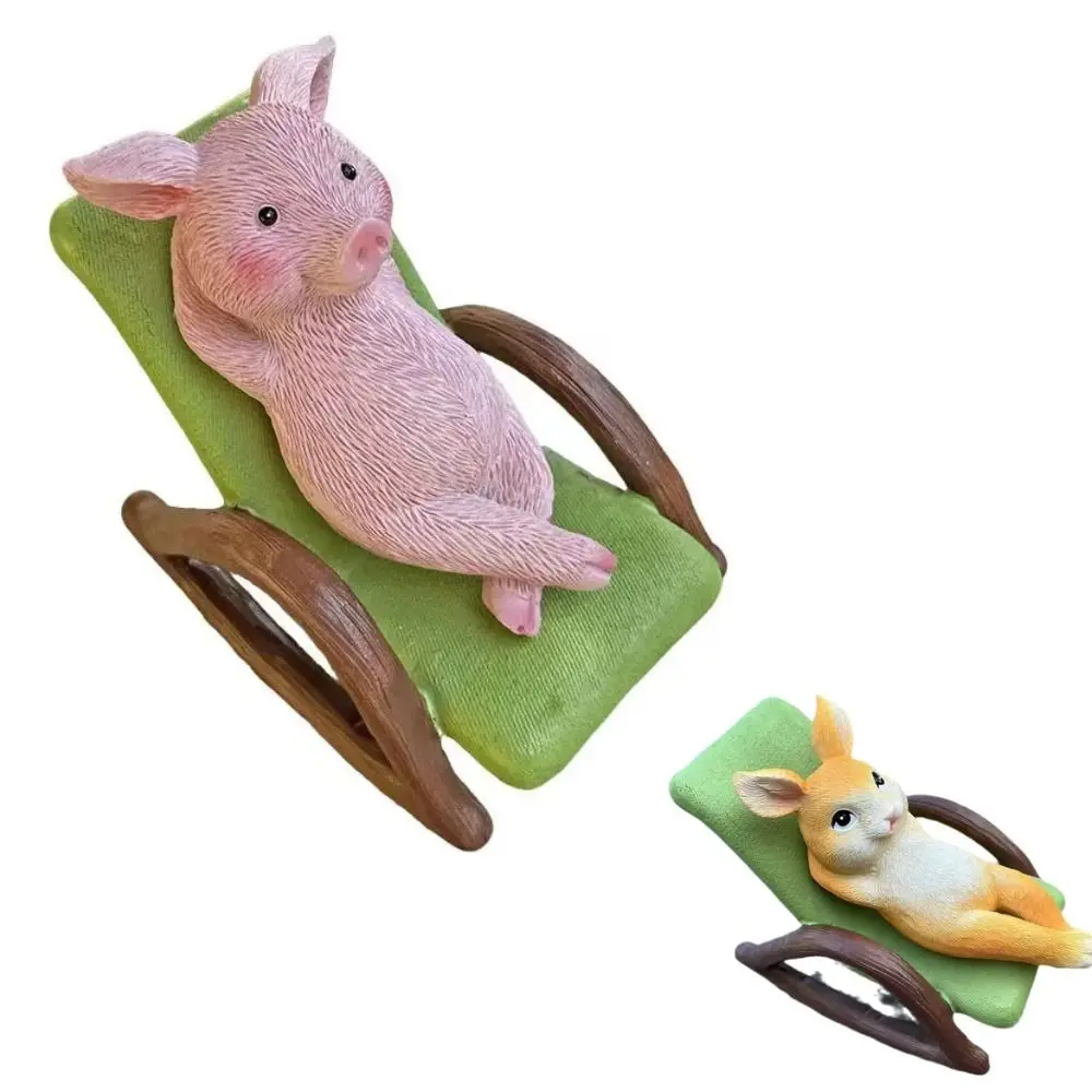 Кресло-качалка украшения в виде кролика животных садовые аксессуары уличная