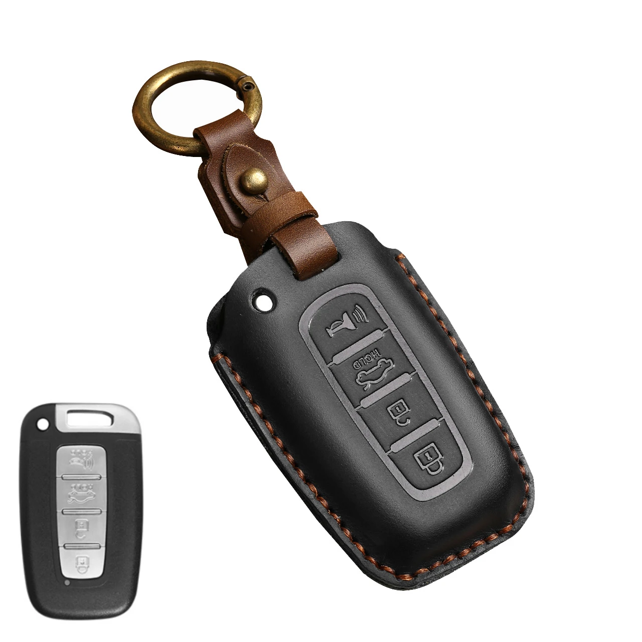 

Кожаный чехол для автомобильного ключа, чехол для Hyundai IX35 Sonata 8, для Kia Forte Rio 3 K2 K3 K5 Sportage, чехол для автомобильных аксессуаров