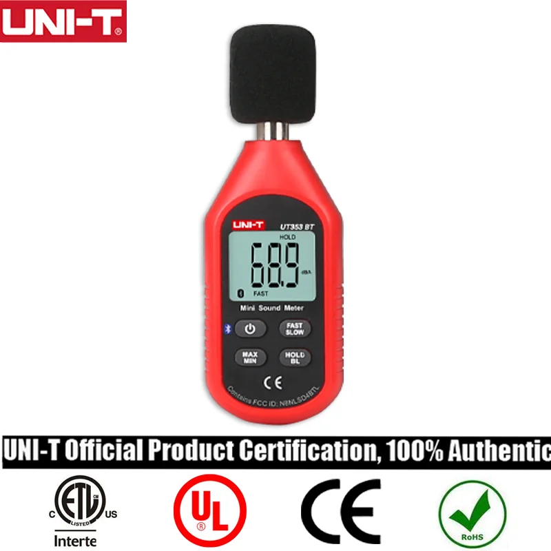 

UNI-T Digital Humidity Meter UT353BT Mini Sound Level Meter/ Mini Anemometer Industrial/LUX Digital Light/Household Noise Метр