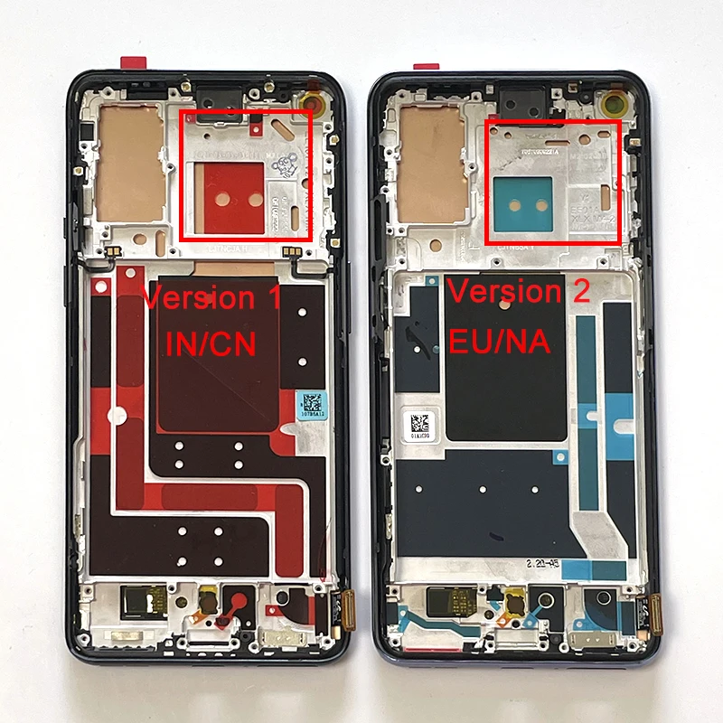 Tanie 6.55 ”„ Amoled Dla OnePlus 9 LE2113 LE2111 Ue NA Ekran LCD Ramka Wyświetlacza + Digitizer Panel Dotykowy Dla 1 + 9 LE2110 W CN Ver.