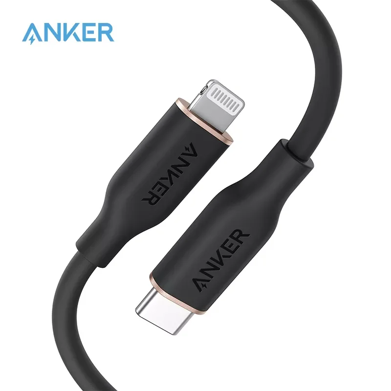 

An-ker USB C to Lightning Cable Powerline III Flow for iPhone 11 12 Pro Max / 12/11 AirPods iphone charging cable date cable