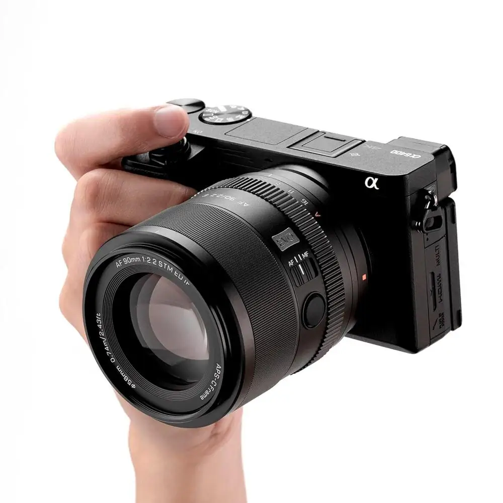 Фото VILTROX 90mm F2.2 EVO APS-C Телеобъектив с автофокусом для Sony E-Mount A7IV ZV-E1 A7CII ZV-E10, Nikon Z-mount, Fuji XF-mount №2