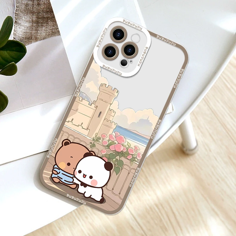 Фото Прозрачный чехол для телефона Cute BUBU DUDU Couple для Samsung Galaxy A55 A54 A53 A52 A73 A16 A36 A14 A13 5G Soft Cover Lovers Paired Fundas №4