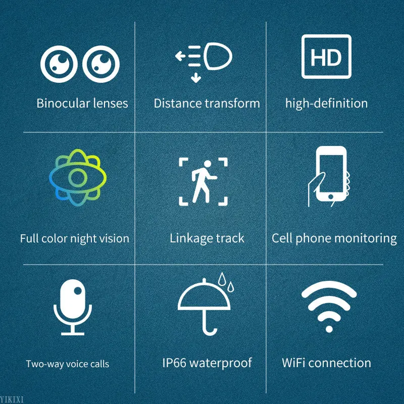 2 МП бинокулярная Ip-камера с двойным объективом полноцветная камера ночного
