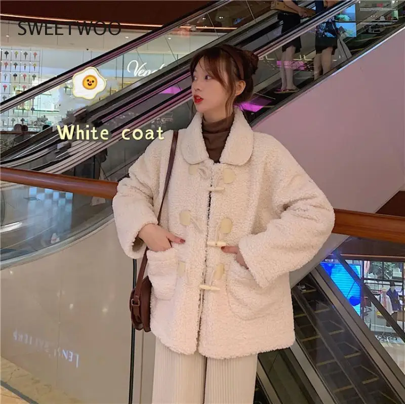 Casual Winter Coat Jacket Woman Faux Fur 2020 New Autumn Thicken Warm Teddy Lamb Faux Fur Coat Women Fashion Slim Dropshipping