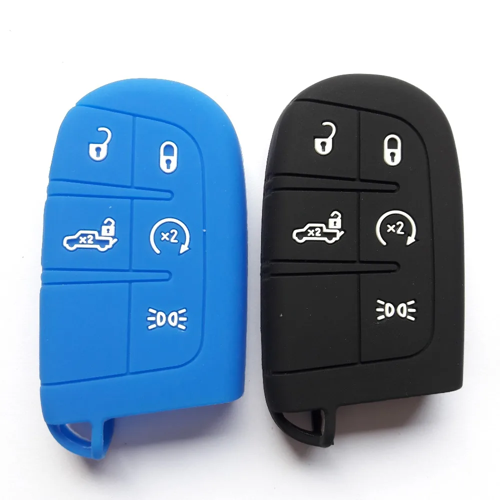 Protecting Skin Jacket For Jeep Silicone Remote Holder Dodge Chrysler 5 Button Smart Key Case Cover | Автомобили и мотоциклы