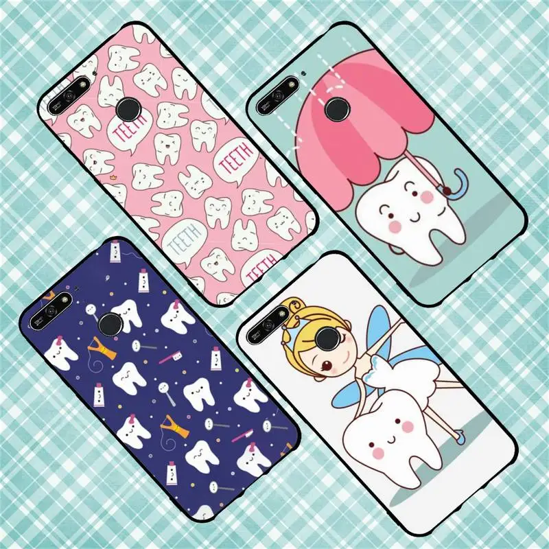 

Dentist Tooth Pattern Phone Case For Xiaomi Mi 11 10 A2 A2lite A1 9 9SE 8Lite 8explorer F1 Poco M3 X3 Pro Fundas Cove