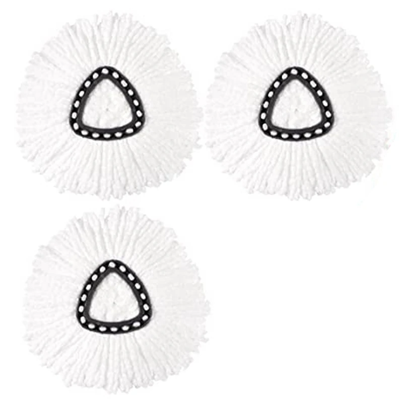 

Rotating Mop Head Triangular Cotton Yarn Head Mop Replacement Cloth Compatible O-Cedar/Vileda