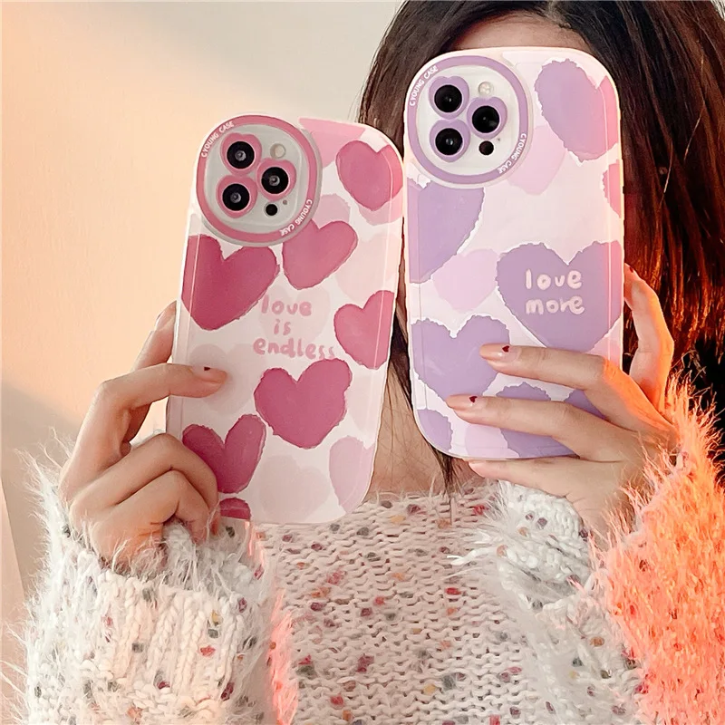 

Pink Oil Painting, Strawberry Flower Phone Case, For iPhone X Xs Xr 11 12 13Pro Max, Air Shock Absorbing Phone Cover