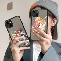 anime fairy tail phone case for iphone x xr xs 7 8 plus 11 12 13 pro max 13mini translucent matte case