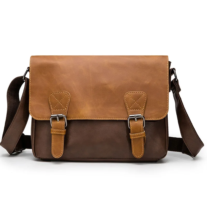 

Повседневная кожаная сумка-мессенджер для мужчин, Роскошный деловой портфель через плечо для ноутбука, дорожная сумка для компьютера, цвет черный