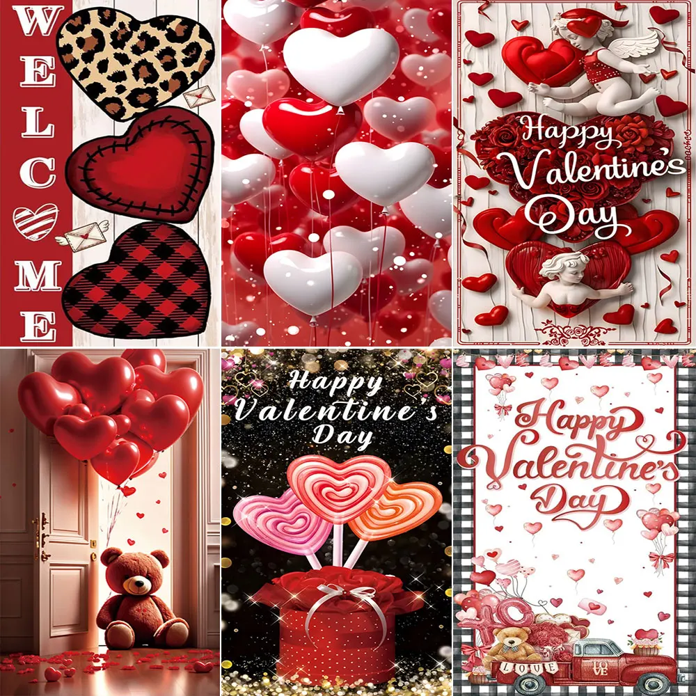 Фон для фотосъемки ко Дню святого Валентина декор роза сердце свадьба годовщина