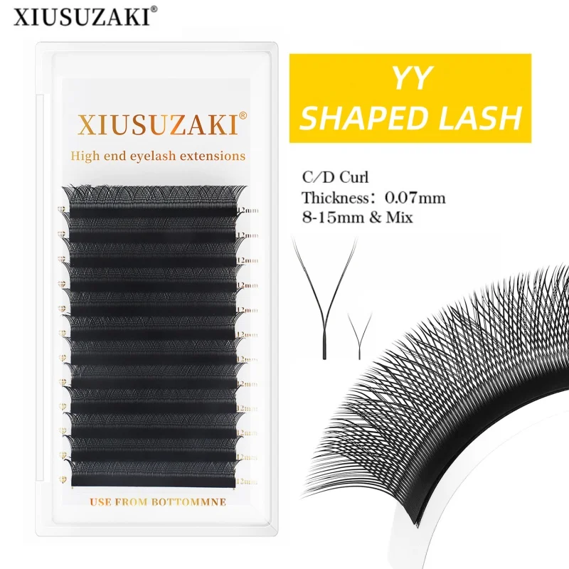 XIUSUZAKI Premium YY кластер ресниц готовые объемные ресницы полоски натуральный шелк