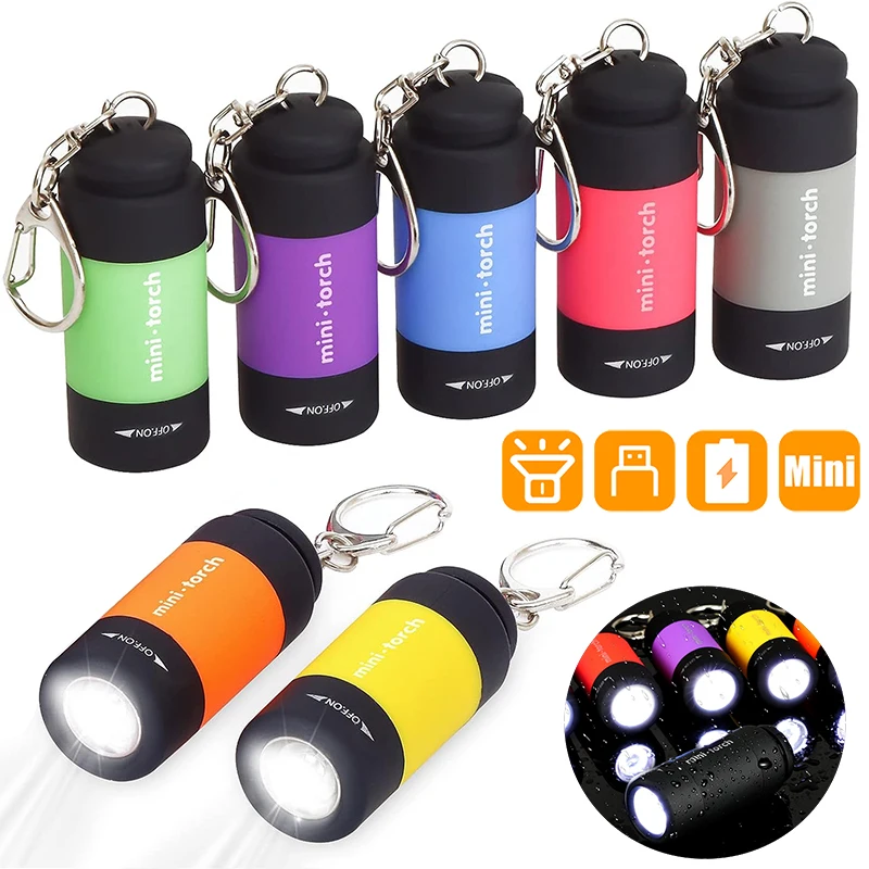 

Карманный фонарик LED USB, ABS пластик