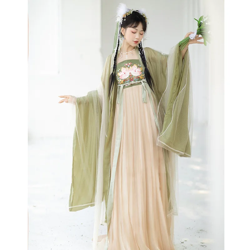 NT231 оригинальная женская рубашка Hanfu в стиле Тан с большими рукавами юбка Chebule на