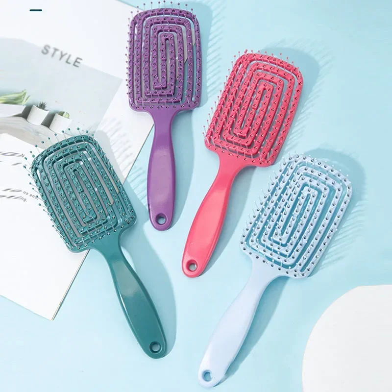 

Массажная расческа для волос для девочек, щетка для волос, нейлоновая Женская щетка для снятия влажных и вьющихся волос, щетка для парикмахерских салонов, инструменты для укладки
