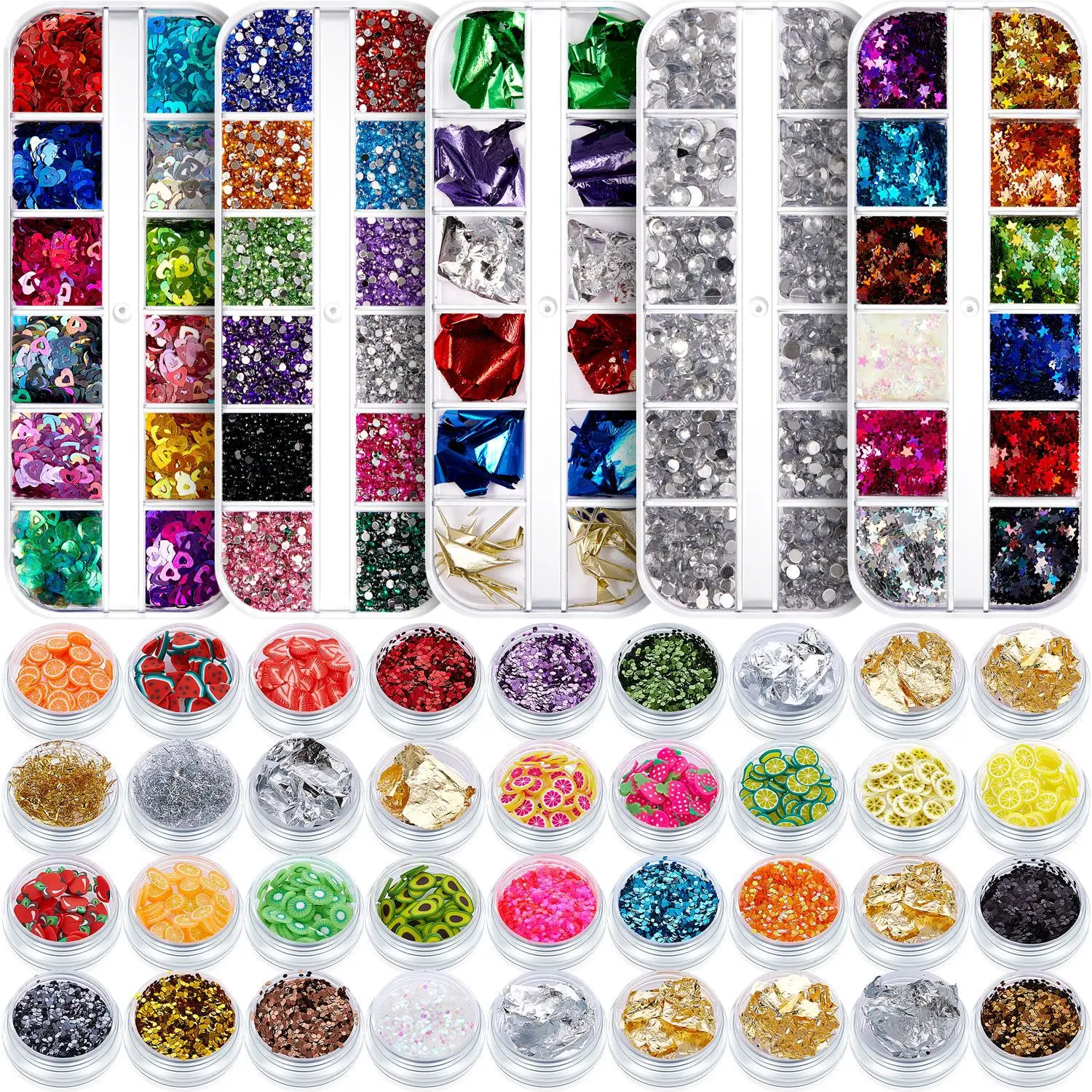 Популярный дизайн ногтей Акриловые бриллиантовые ювелирные изделия с плоским