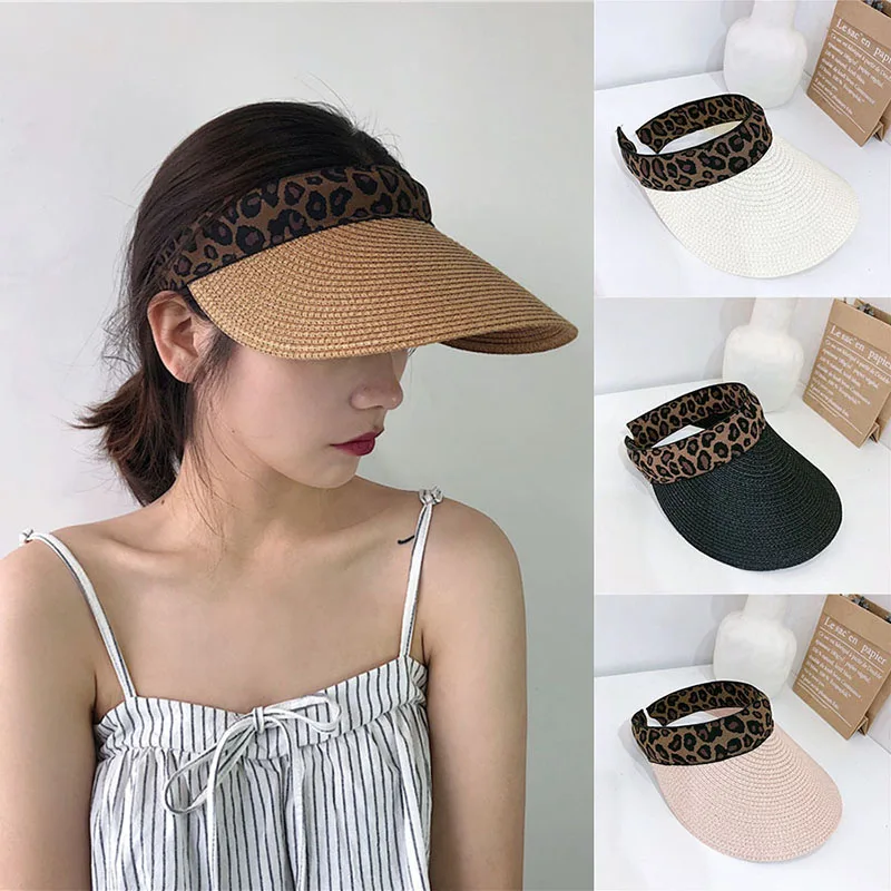 

Женская соломенная шляпа с леопардовым принтом, летняя соломенная шляпа ручной работы для детей и родителей, 2022