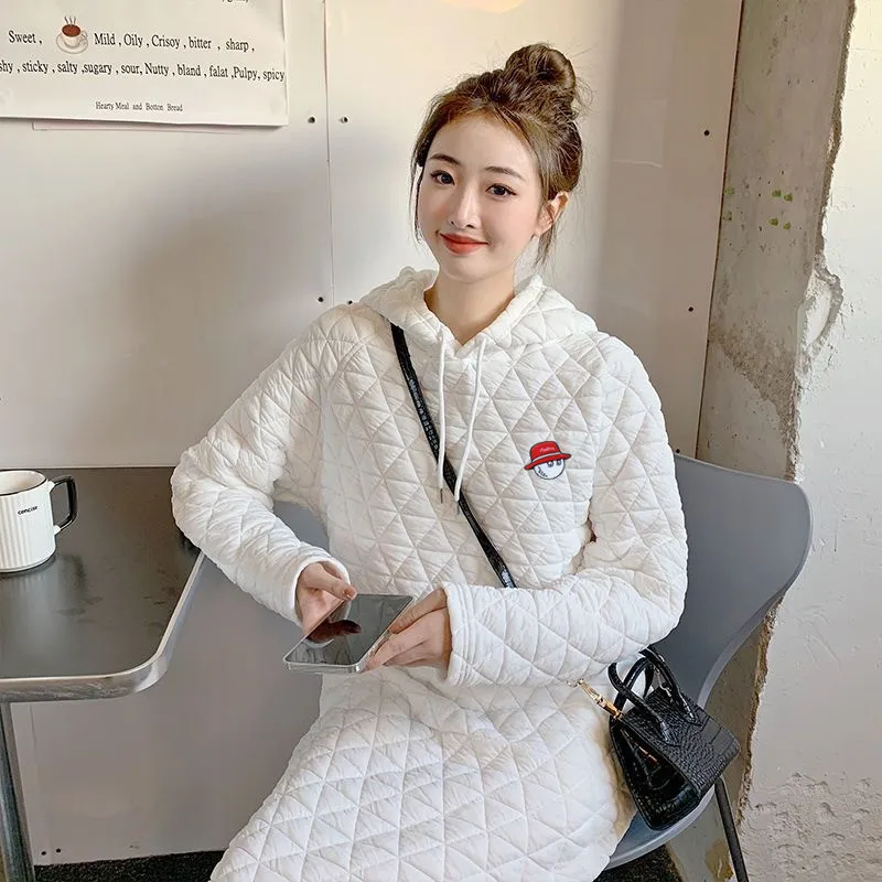 

Уличная Сексуальная юбка, женская одежда для гольфа, Женская Зимняя юбка с капюшоном, платья с подкладкой в форме ромба, подкова, пальто