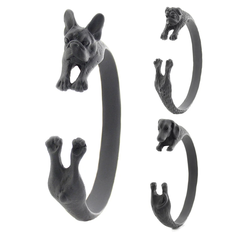 Винтажные милые Французские бульдоги и такса Мопсы браслет с собаками браслеты