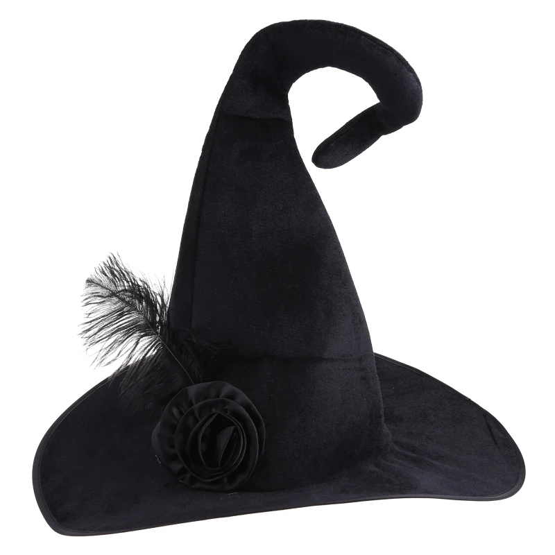 

Шляпа дьявола с широкими полями, реквизит для косплея, аксессуары для украшения, головной убор ведьмы, волшебника на Хэллоуин, модный аксессуар