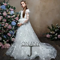 jonany exquisite flower girl dress pentagram crystal ribbon bow feather button made to order first communion roupas de florista