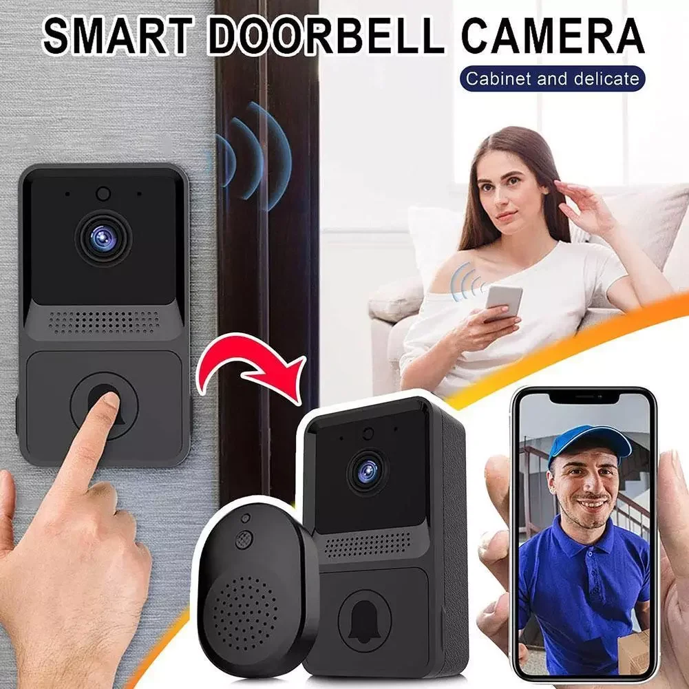 

Smart Camera Wifi Wireless Doorbell WiFi Remote Home Intercom Two-Way Door Bell with HD IR Night Vision Security Camera