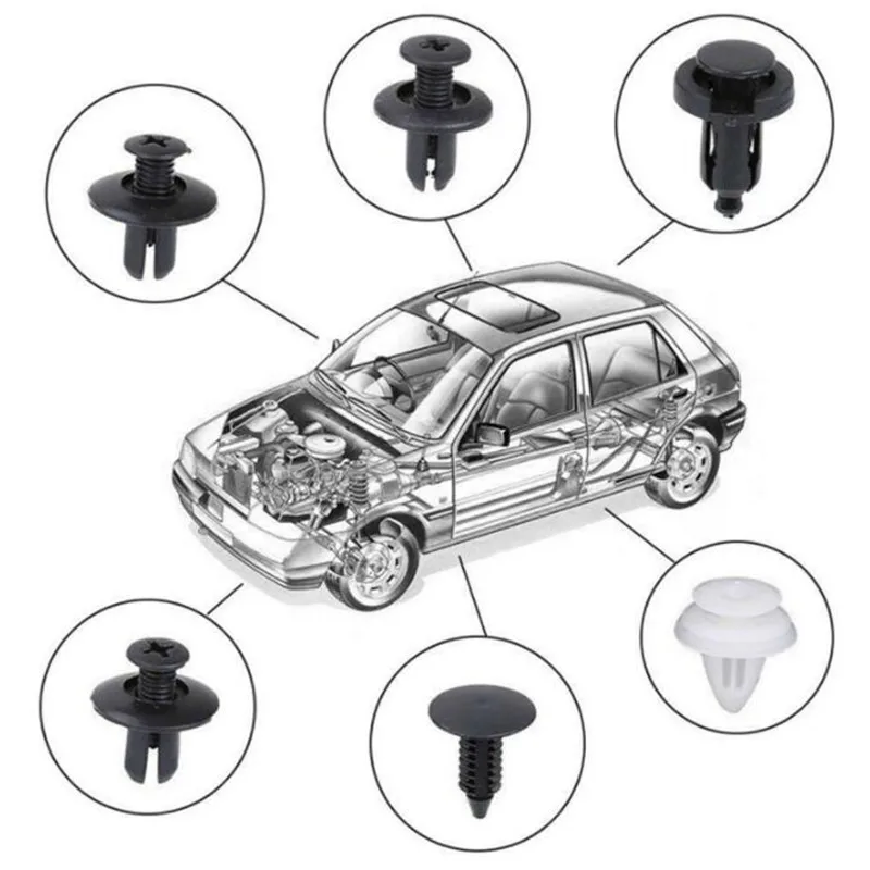 100Pc Auto Fastener Clip Car Retainer Trim Panel Clips for Hyundai IX35 IX45 Sonata Verna Solaris Elantra Tucson Mistra IX25 I30 |