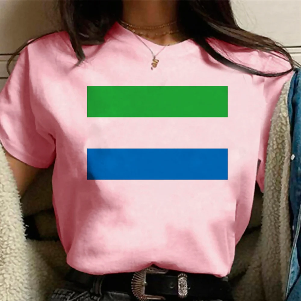 

Sierra Leone t-shirts women comic harajuku t-shirts female funny y2k 2000s clothing