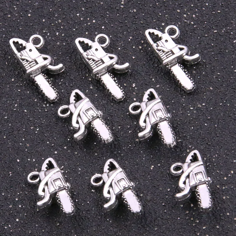 

10pcs 2022 New 10*20mm Charms Saw Metal Zinc Alloy Fit DIY Jewelry Daily Necessities Pendant For Handmade Craft Finding