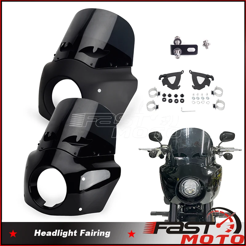 

Комплект для установки на лобовое стекло Road Warrior для Harley Softail Street Bob FXBB FXBBS Low Rider, стандартная фара FXLR 5,75 дюйма