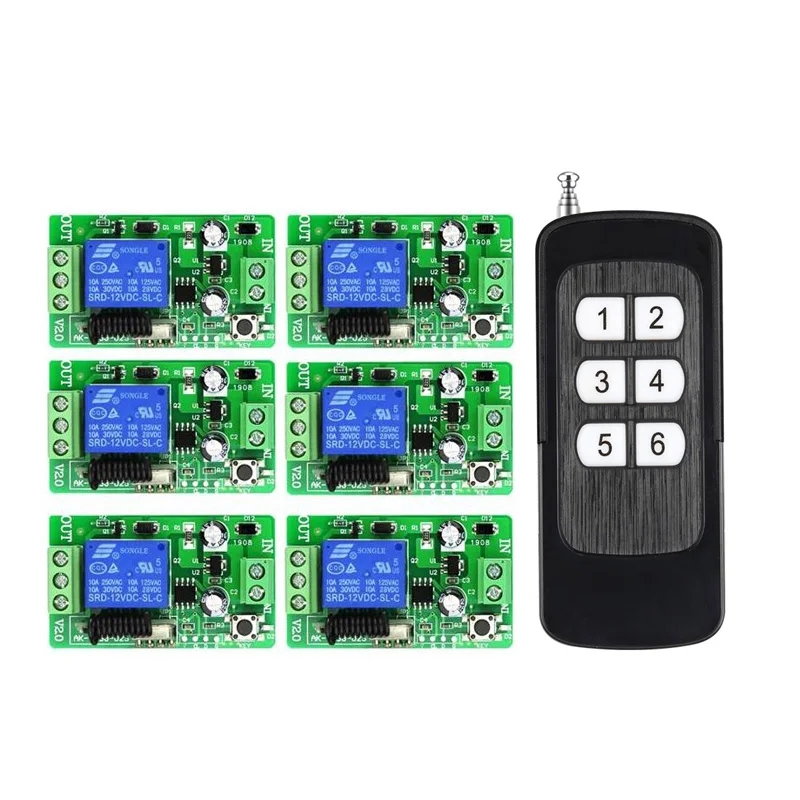 

Универсальный беспроводной ресивер освещения 12 В постоянного тока + передатчик 433 МГц