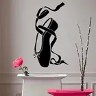 Настенная Наклейка балетная обувь Балерина девочка танцы Спортивные Люди наклейка детская балетка танцы виниловый Декор спальня съемный дом