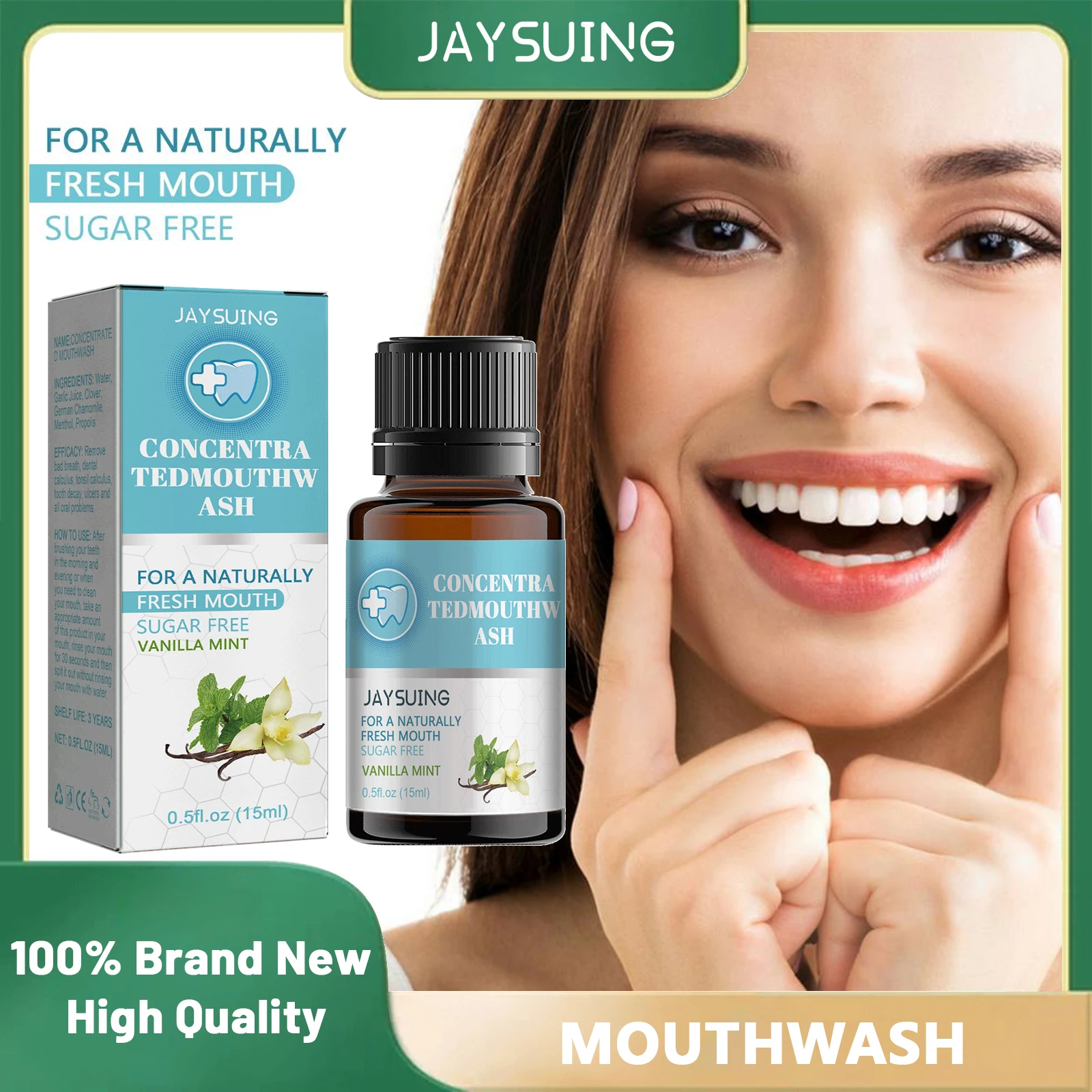 

Concentrated Mouthwash Relieve Oral Ulcers Fresh Breath Remove Yellow Tooth Stain Dental Calculus Bad Breath Teeth Dental Caries