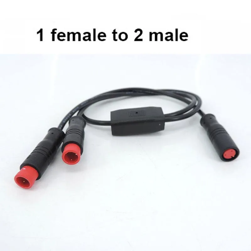 M8 2-контактный Y-разветвитель Кабель для электронного велосипеда 1 штекер на 2 гнезда/1 гнездо на 2 штекера для электрического велосипеда для скутера Датчик тормозного сигнала k5