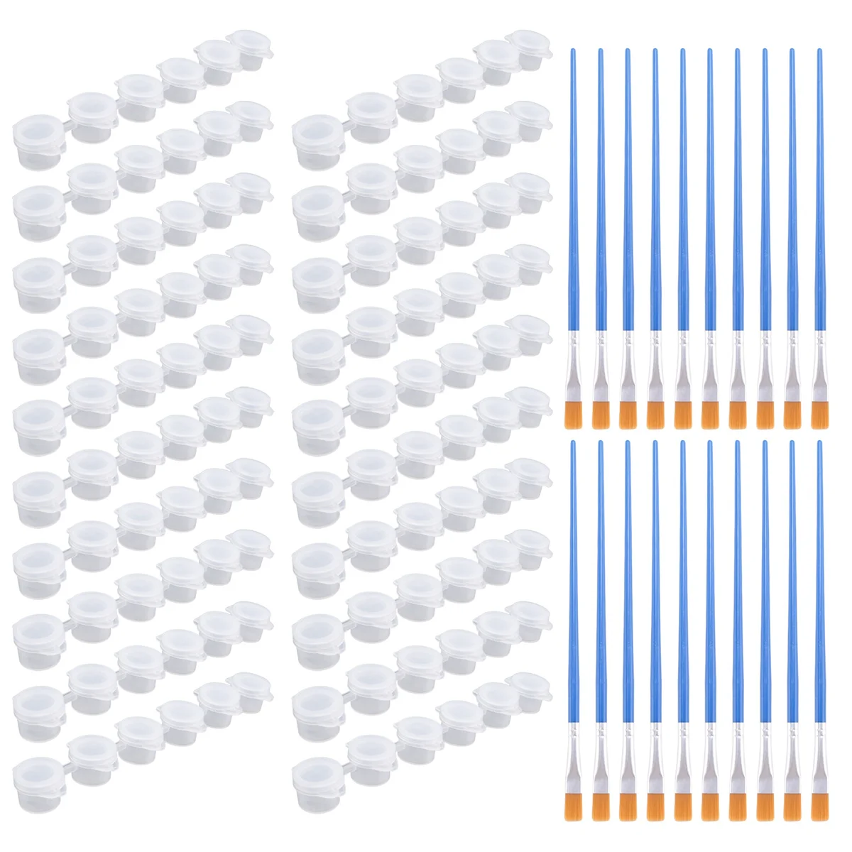 20 полосок 120 горшков пустые горшки для краски полоски мини-прозрачные контейнеры
