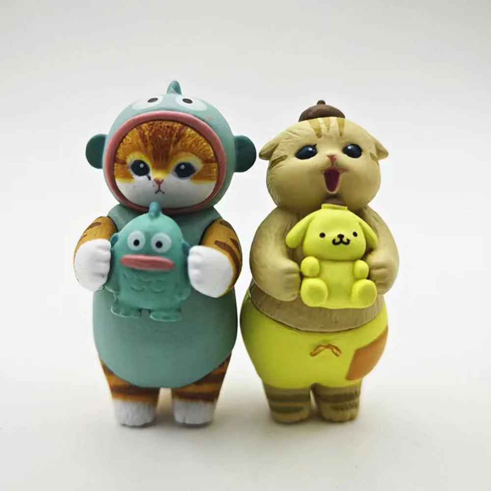 Фото Mofusand Stitch Labubu Shark Cat Cos Sanrio слепая коробка Kuromi Cinnamoroll My Melody фигурки героев игрушечные куклы фанаты детский подарок №2