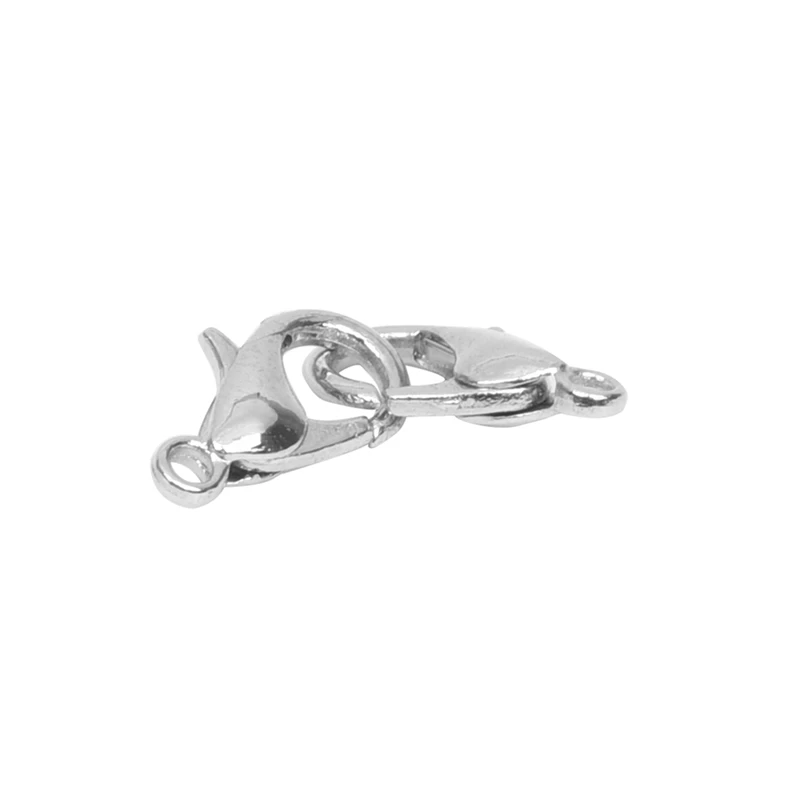 

400 PCS Lobster Clasp Alloy Silver Color 12 X 6Mm TOP