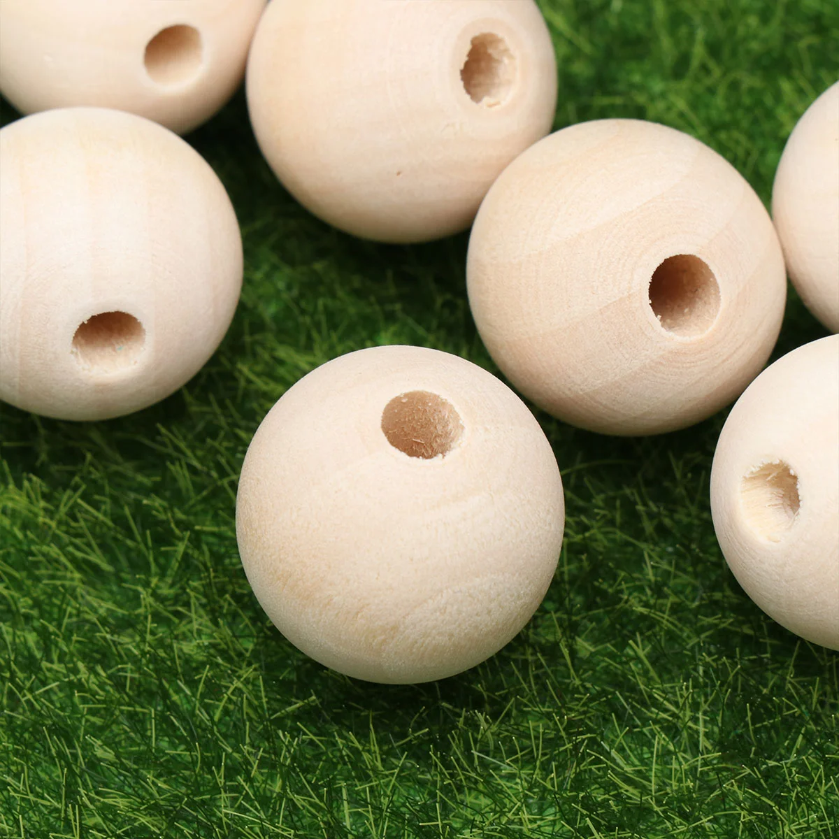 

Natural Wooden Round Beads for Jewelry Making Crafts DIY Spacer Charm Rondelle Precious Unfinished Semi