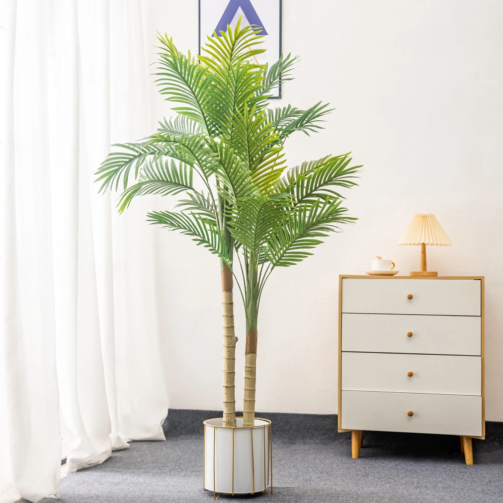 

160Cm Tropische Plant Grote Kunstmatige Palmboom Ingemaakte Nep Kokospalm Met Pot Floor Monstera Blad Voor Huis Tuin room Decor