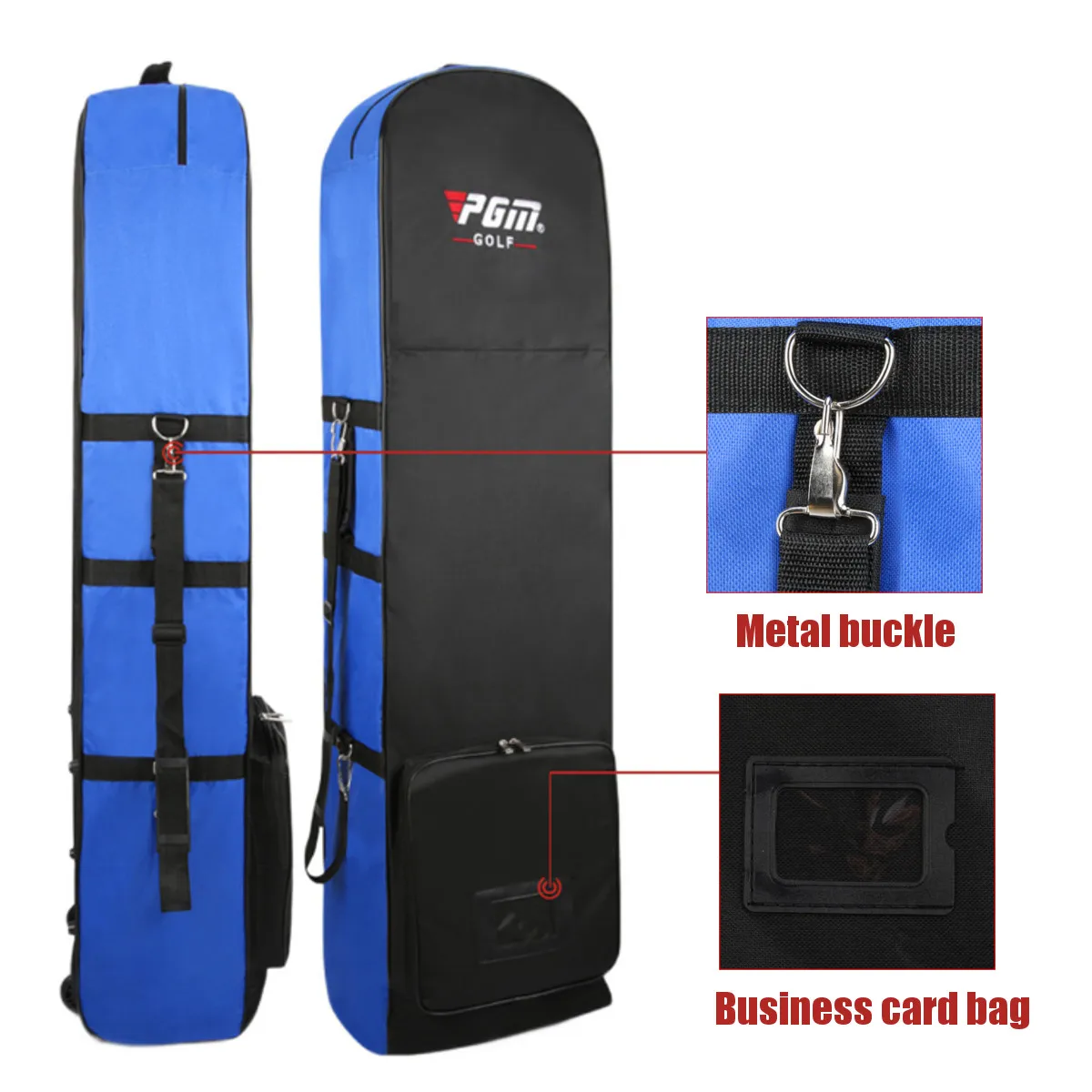 52 Inch Tall Foldable Rolling Golf Travel Bag With Wheels, Rolling Waterproof Ultra Light Walking Golf Carrier Storage Case  The